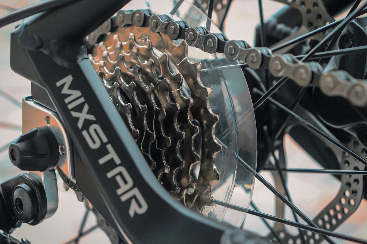 Detail zadnej prehadzovačky bicykla